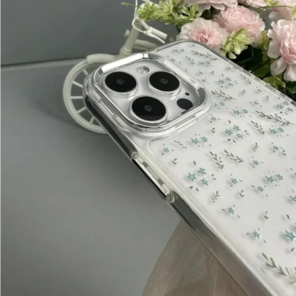 ⚠️Clearance iPhone 14/Pro/Pro Max Clear Floral Patterned Phone Case SAU - Picture 4 of 5